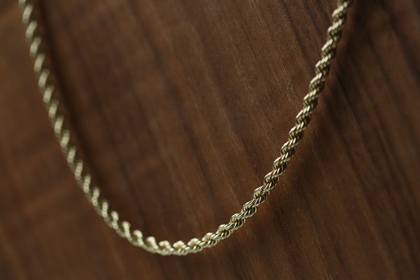 3mm Solid Gold Rope Chain