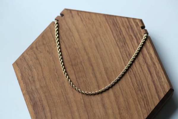 3mm Solid Gold Rope Chain